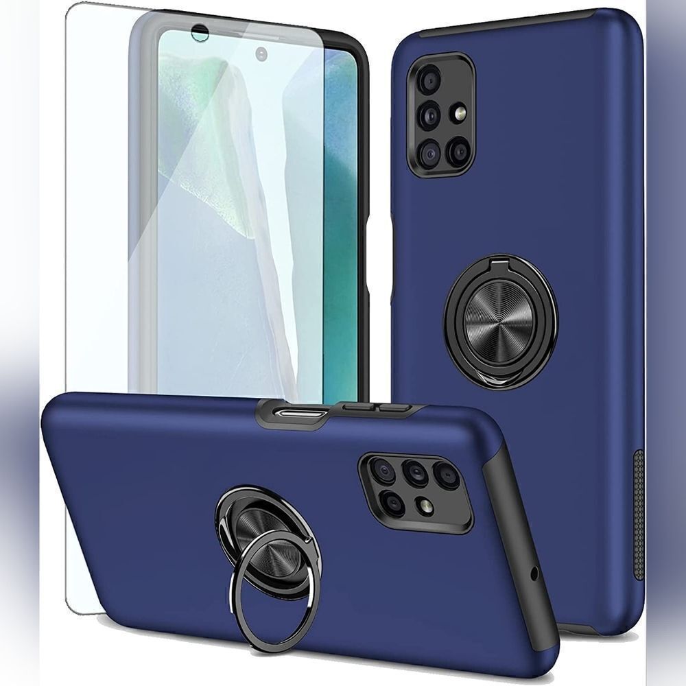 New AsUWish Case & Tempered Glass Screen Protector Cover For‎ Samsung Galaxy M51